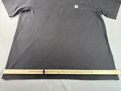 Carhartt Tee 3XL TALL Black Cotton Crewneck Short Sleeve Regular Fit Pocket