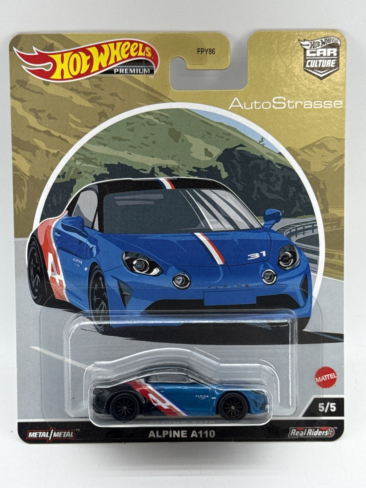 Hot Wheels Premium Alpine A110 Die Cast Toy Car Blue Metal 1:64 Scale Culture