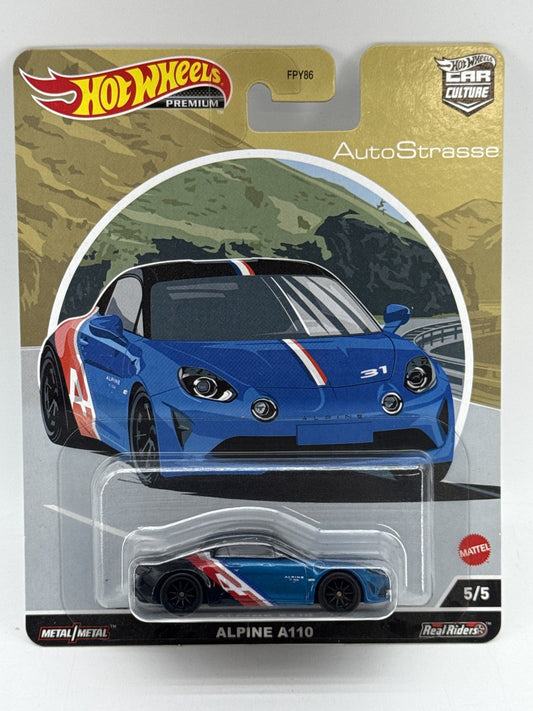 Hot Wheels Premium Alpine A110 Die Cast Toy Car Blue Metal 1:64 Scale Culture