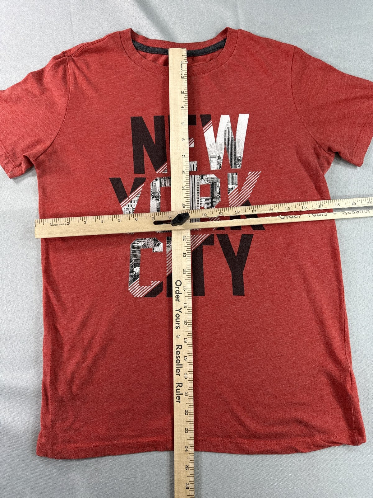 Old New York City Navy Graphic Tee XL Red Cotton Crewneck Short Sleeve