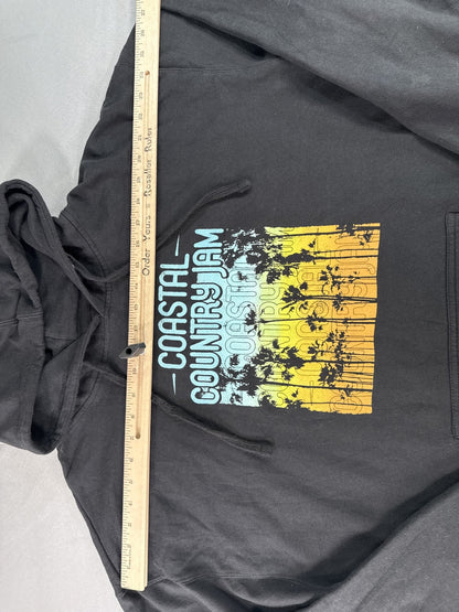 Independent Trading Co Coastal Country Jam Music Hoodie 2XL Black Cotton