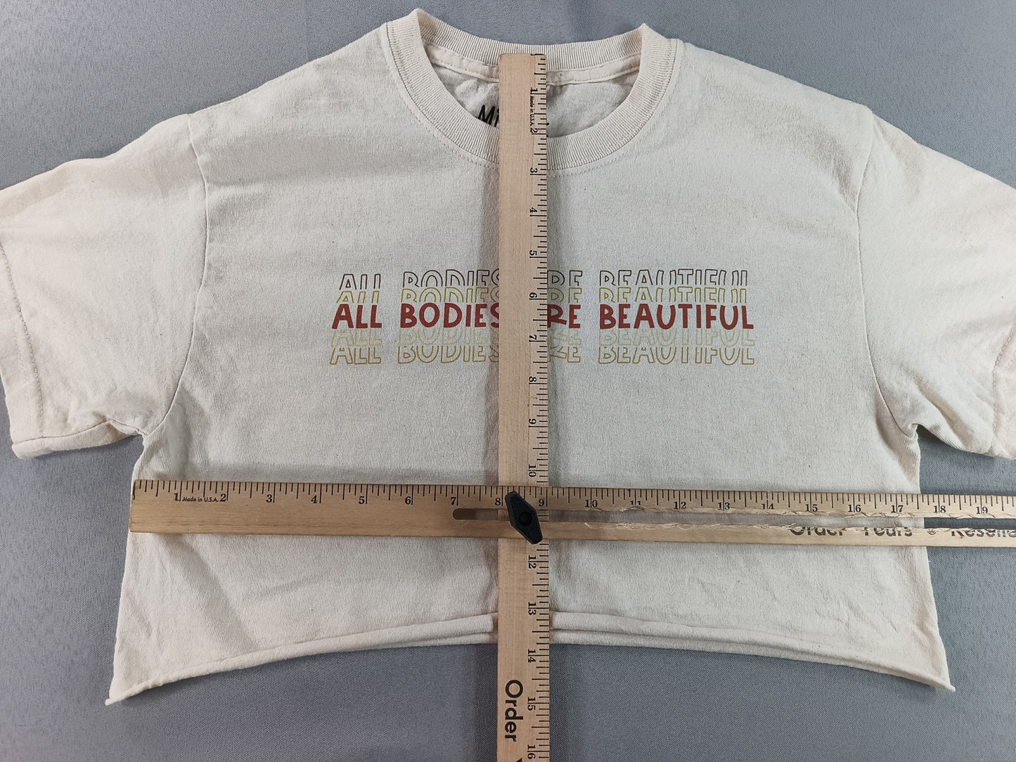 Michaela All Bodies Are Beautiful Sharlene Graphic Crop Top Womens
