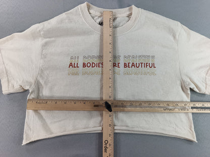 Michaela All Bodies Are Beautiful Sharlene Graphic Crop Top Womens