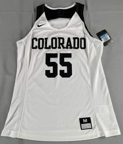 Nike Dri-Fit Colorado Buffaloes 55 Basketball Jersey M White Black NCAA Womens N