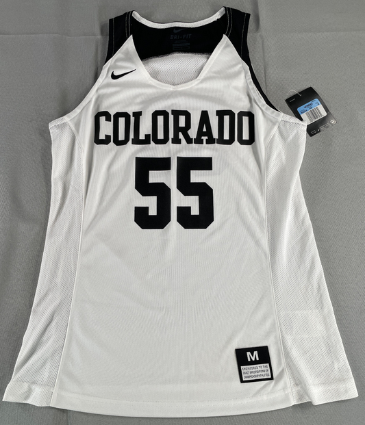Nike Dri-Fit Colorado Buffaloes 55 Basketball Jersey M White Black NCAA Womens N