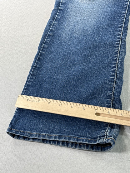 Signature Jeans 12 S Womens S/C Blue Bootcut Stretch Denim Mid Rise Cotton Blend