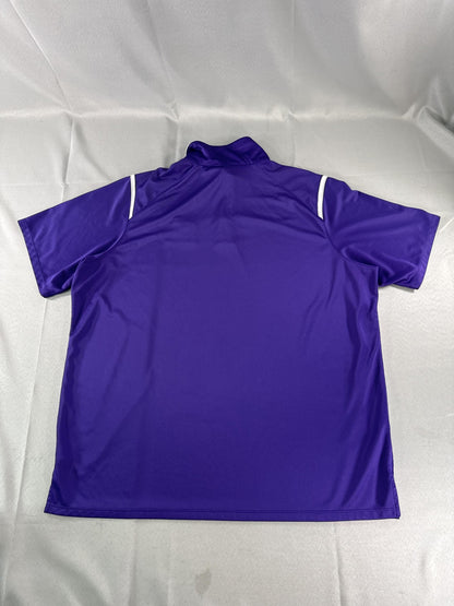Nike Polo Shirt Mens 2XL Purple Dri-Fit Football Coach Performance Top 100 on