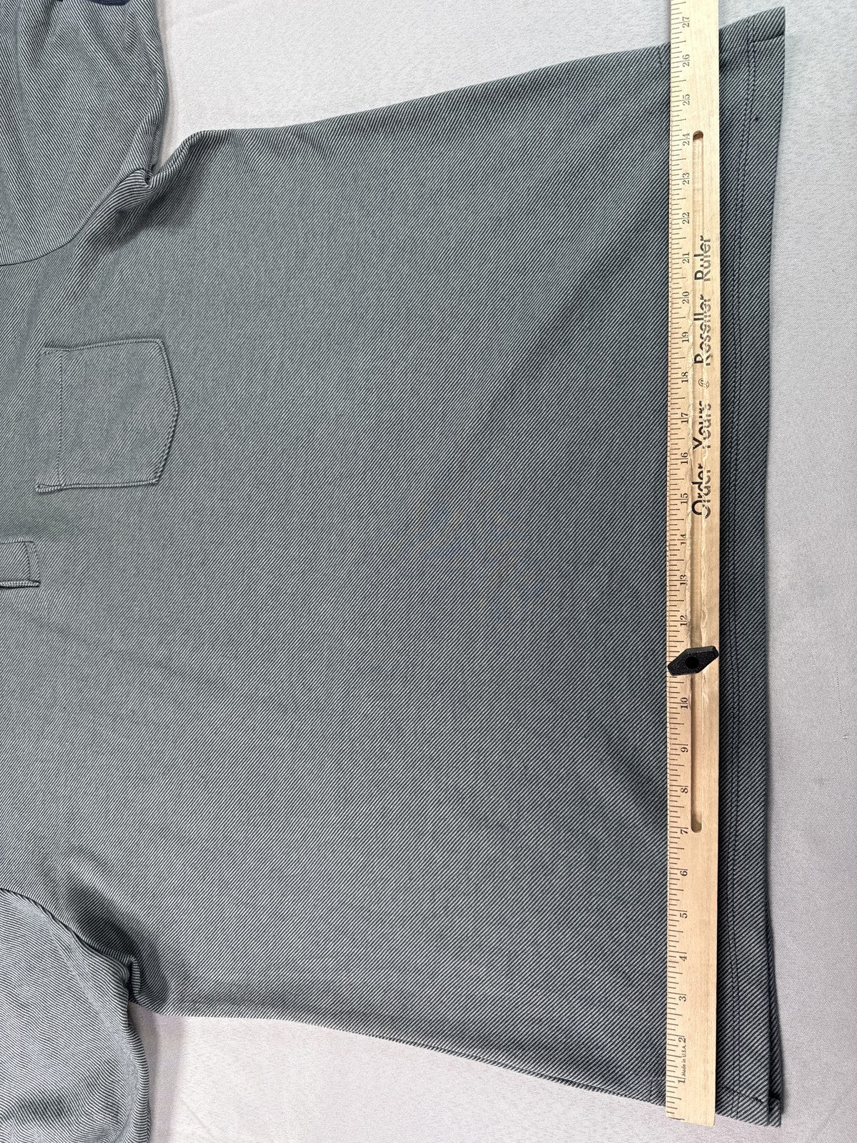Red Kap Performance Knit Twill Polo Shirt Mens XL 38 Gray Polyester Cotton Solid