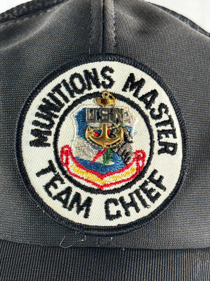 VTG Munitions Master Team Chief Hat Black Snapback Military Mesh Cap Taiwan M/L