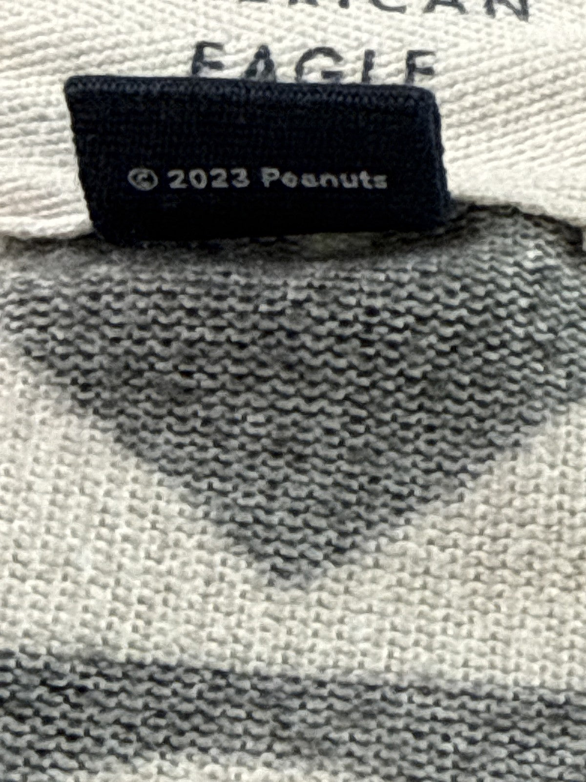 American Eagle Skull Kawaii Sweater M Black White Polyester Elastane Pullover