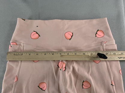 PINK Victoria's Secret Ultimate Leggings Womens Medium Yoga Pants Peach Print
