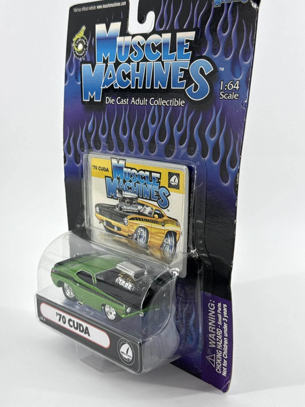 Muscle Machines 1970 Plymouth Cuda Green 1:64 Diecast Mopar Muscle Car New 164