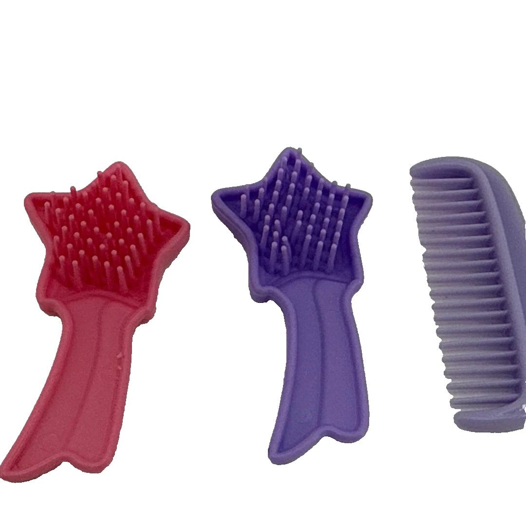 Shooting Star Brushes Comb Lot My Little Pony G1 Purple Pink 1980s Vintage MLP