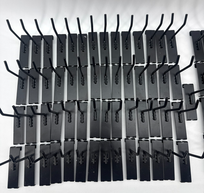 Gridwall Peg Hooks Black Metal Slatwall Grid Wall Display Hanger Attachment Lot