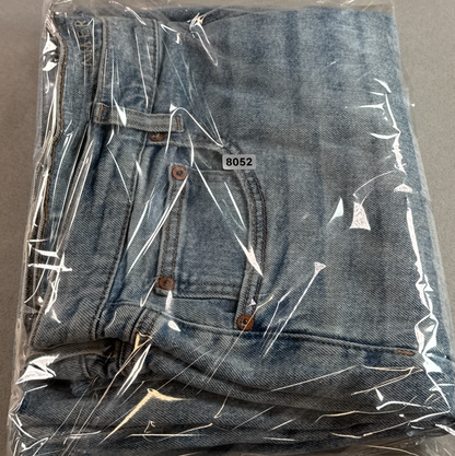 American Eagle Stretch Flare Jeans Women 38x30 Raw Hem Light Wash Denim