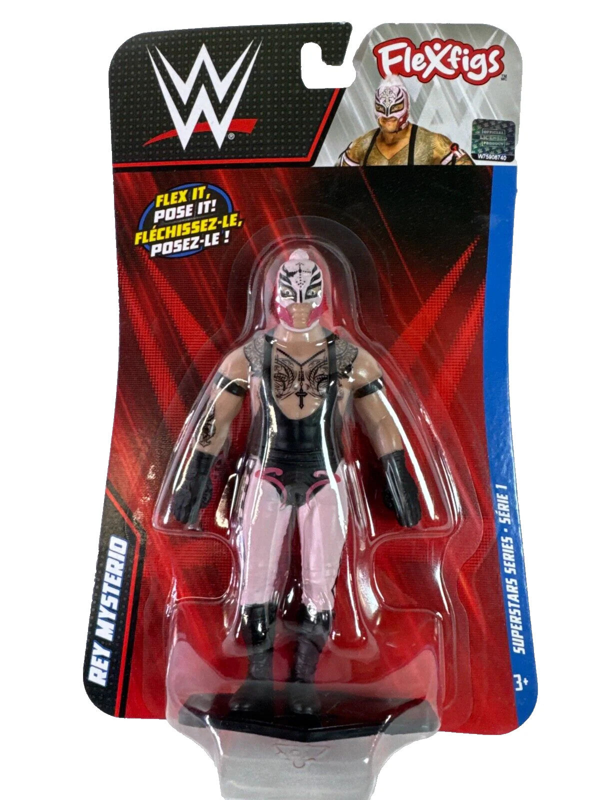 Mattel WWE FleXfigs Set 4 Cena Reigns Rollins Mysterio Action Figures kids NWT