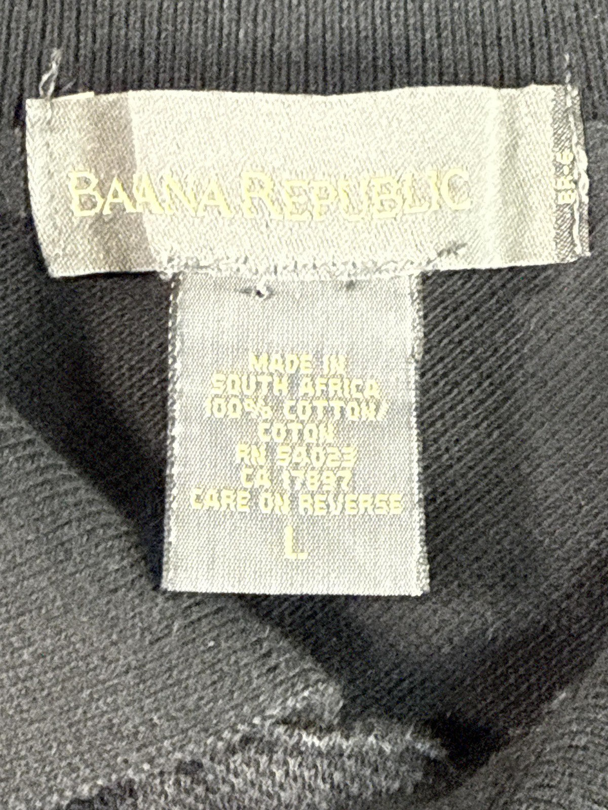 Banana Republic Black Polo Shirt Mens Short Sleeve Cotton Top
