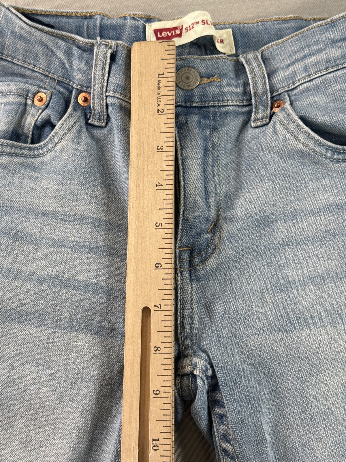 Levi's Straight Leg Jeans 12 REG Womens Light Blue Cotton Elastane Mid Rise