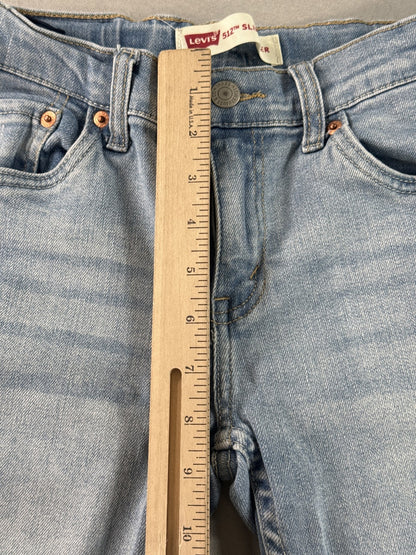 Levi's Straight Leg Jeans 12 REG Womens Light Blue Cotton Elastane Mid Rise