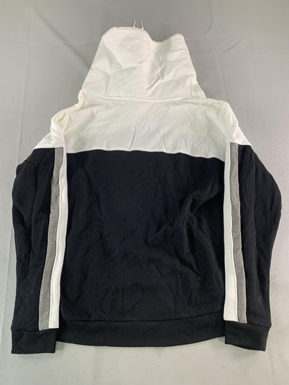 PINK Victoria's Secret Hoodie Womens Large Black White Colorblock Pullover