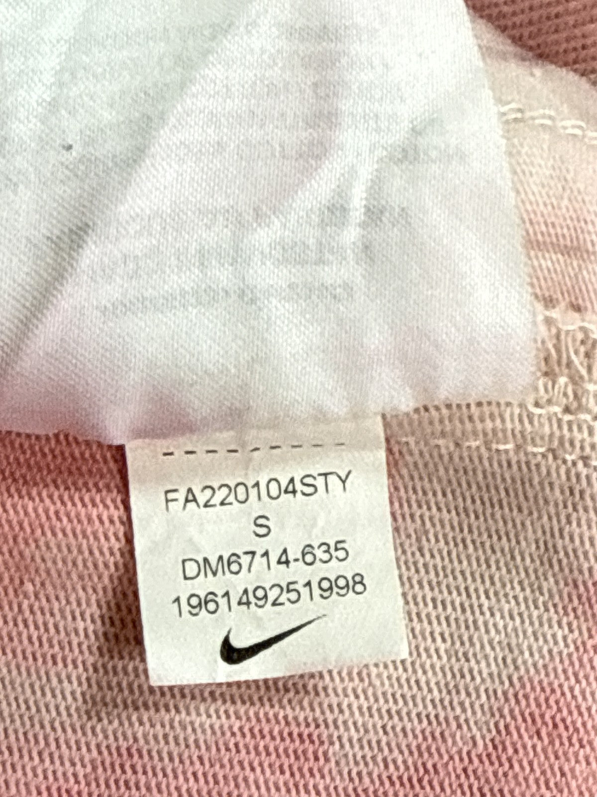 Nike Tie Dye Sweatpants Womens S Pink 100% Cotton Regular Fit Lounge Wear