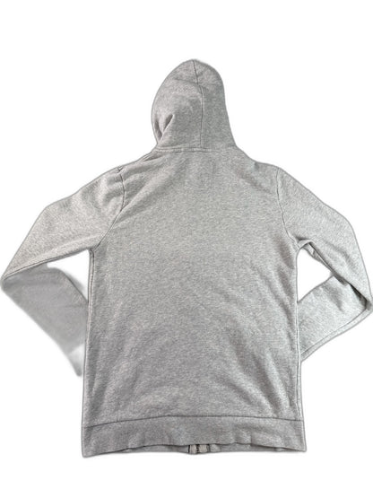 H&M Hoodie S Gray Cotton Blend Long Sleeve Drawstring Hood Regular Fit Slim