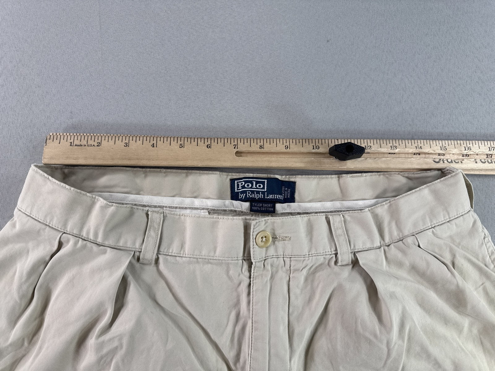 Polo W30 Ralph Lauren Khaki Shorts Unisex 100% Cotton Chino Relaxed Fit Macau