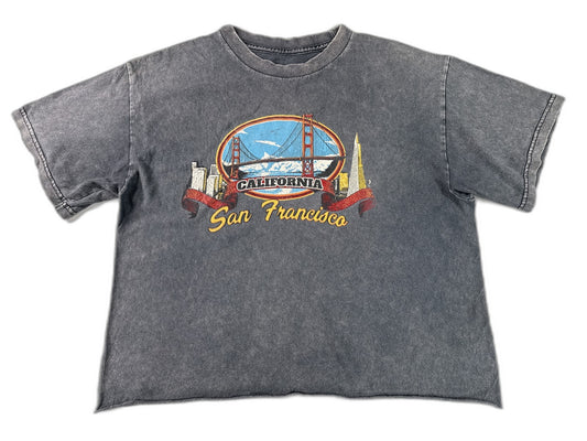 Unbranded San Francisco Graphic Tee XL Womens Gray Cotton Vintage Short Sleeve