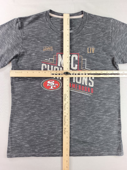 NFL San Francisco 49ers Super Bowl LIV NFC Champions Tee YXL Youth Grey Heather
