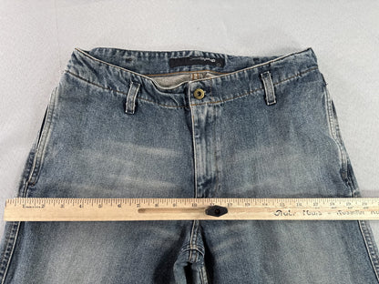Diesel 737 Bermuda Shorts L Blue 100% Cotton Loose Distressed