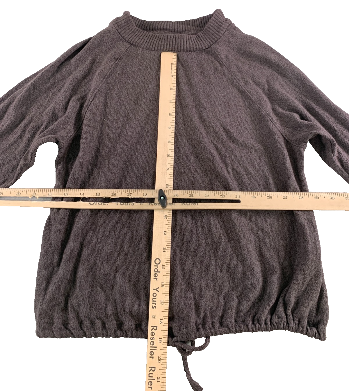 A New Day Women's XS Sweatshirt Crew Neck Drawstring Hem Long Sleeve Purple