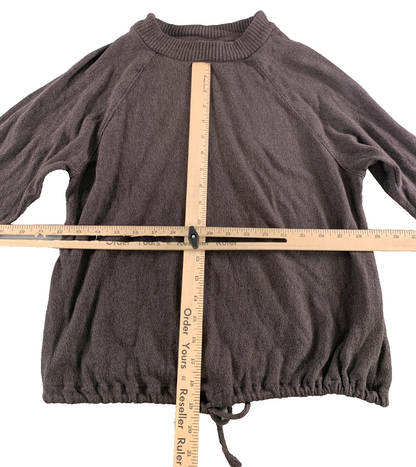 A New Day Women's XS Sweatshirt Crew Neck Drawstring Hem Long Sleeve Purple