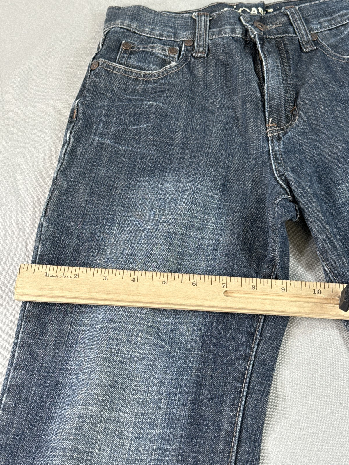 FLY PAPER Jeans Womens 6 Blue 100% Cotton Relaxed Fit Wide Leg Denim Solid