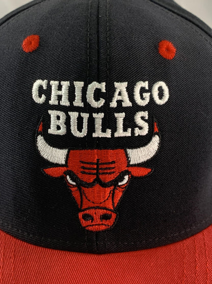 Chicago Bulls Hat Cap Snap Back Mens One Size Black Red NBA Basketball Adidas