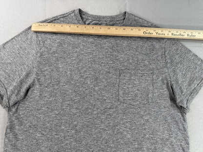 Goodfellow Co Crewneck Tee Short Sleeve Pocket Gray L Cotton Blend Relaxed Fit