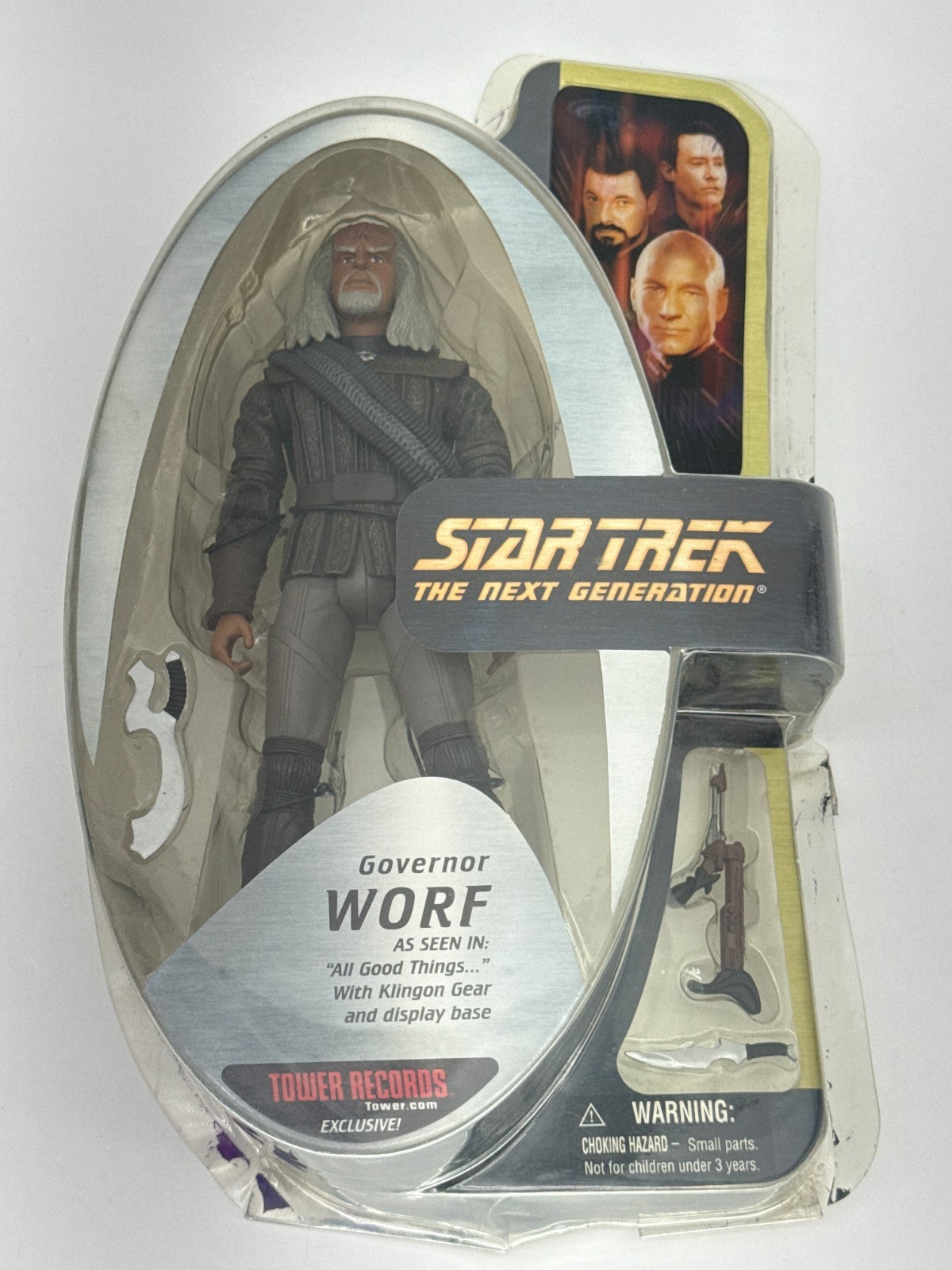 Star Trek TNG Governor Worf All Good Things Diamond Select Tower Records Excl