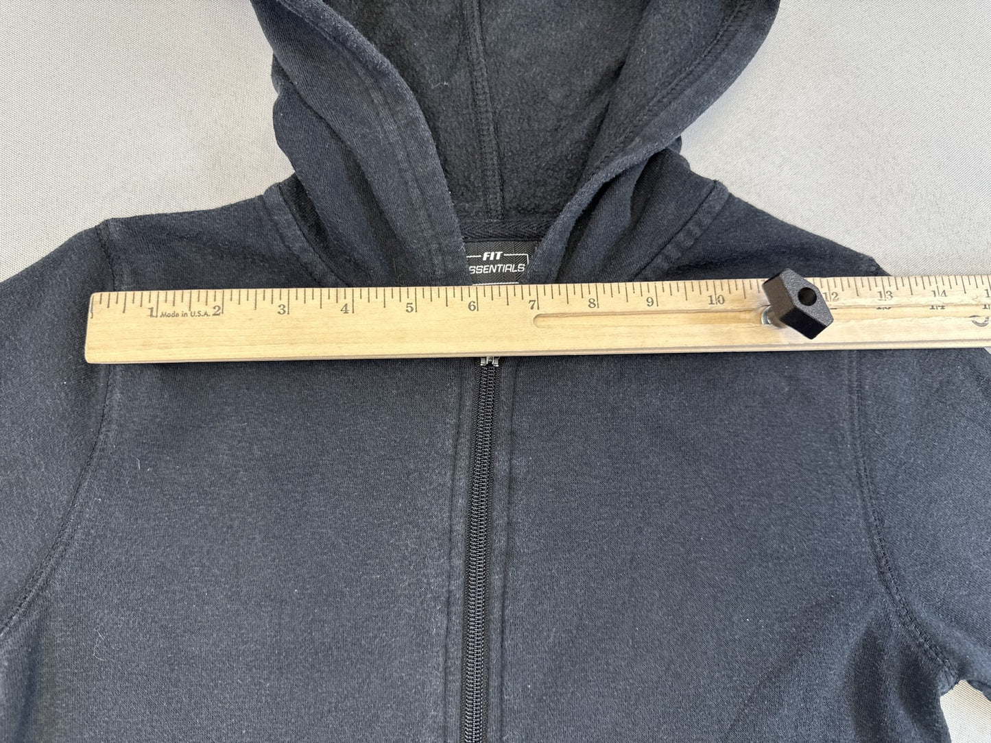 FIT ESSENTIALS YFBT3D99 Zip Up Hoodie M Dark Gray Cotton Polyester Unisex