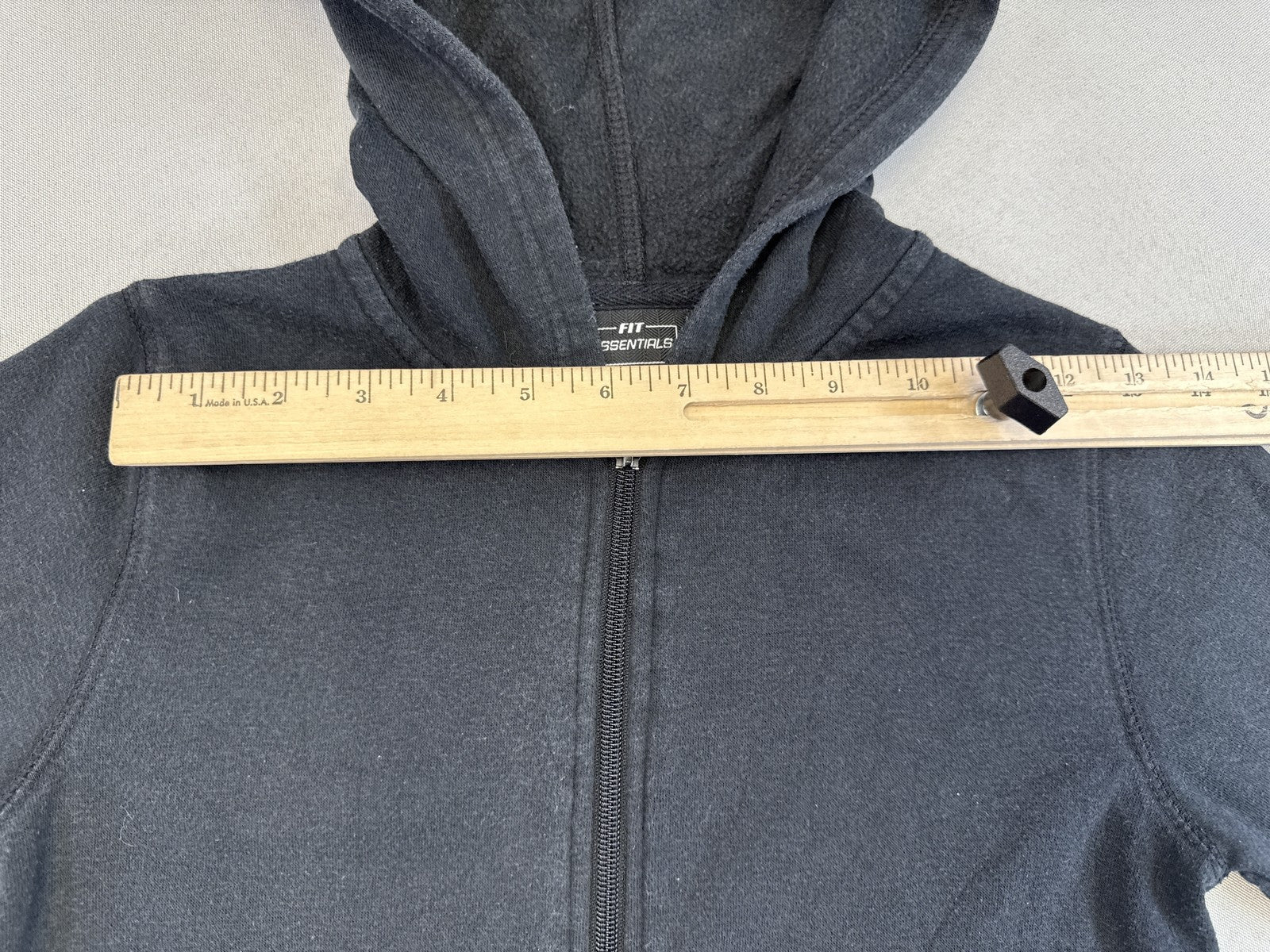 FIT ESSENTIALS YFBT3D99 Zip Up Hoodie M Dark Gray Cotton Polyester Unisex