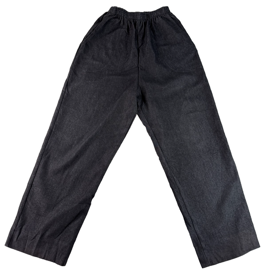 Pams Closet Pull On Pants Womens 20W Black Straight Leg Elastic Waist Casual