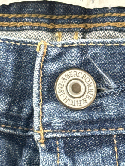 Abercrombie & Fitch Jeans Womens 6 W28 Distressed Selvedge Denim Straight Leg