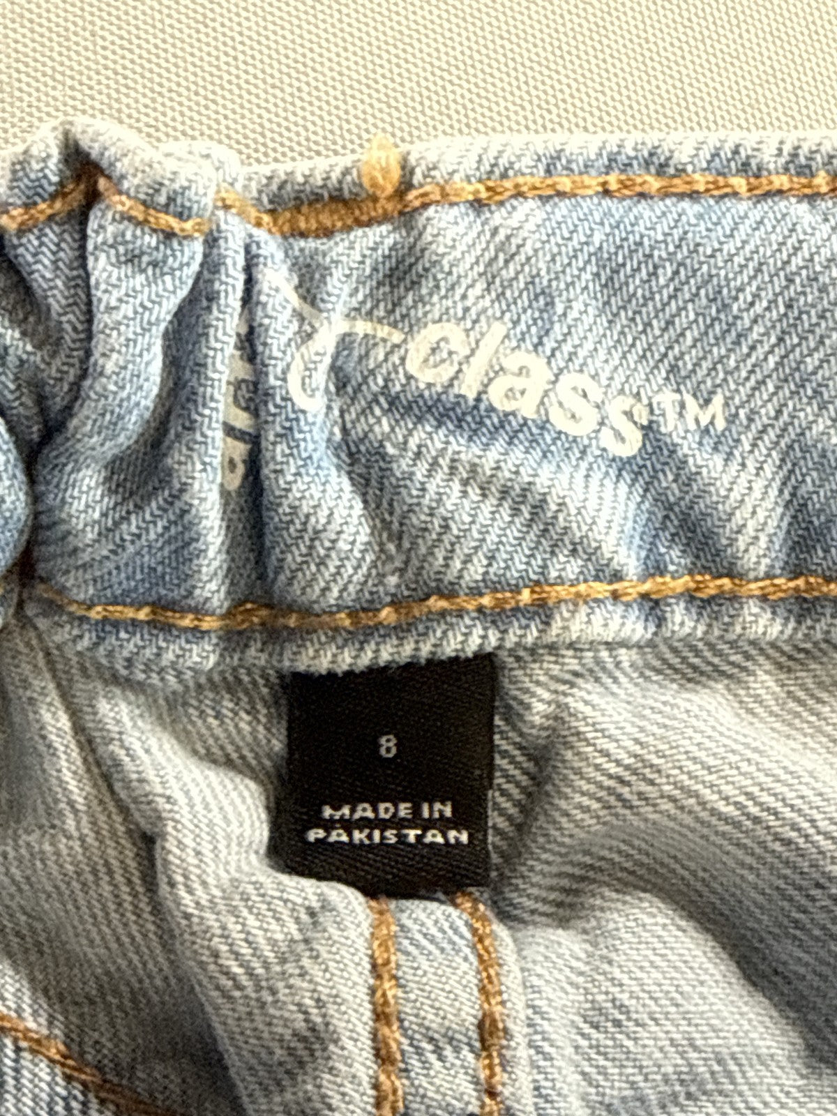 Art class Wide Leg Jeans Womens 8 Light Wash 100% Cotton Distressed Vintage