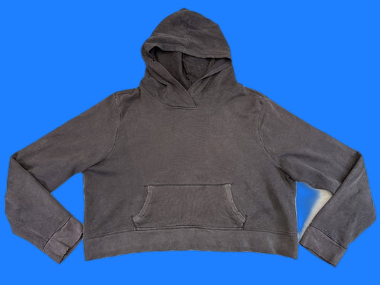 Old Navy Pullover Hoodie XXL Gray Cotton Relaxed Fit Kangaroo Pocket Long
