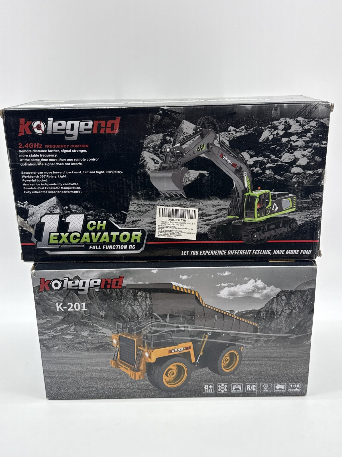 Kolegend RC Construction Vehicle Remote Control Full Function Items Multi color