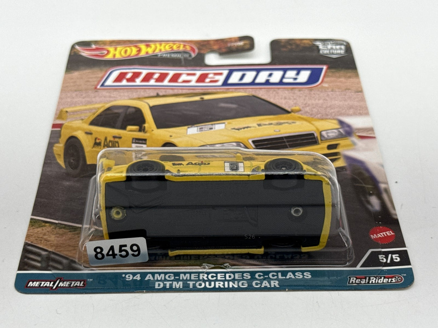 Hot Wheels Premium Race AMG Mercedes Racing Diecast Car Yellow Metal 1:64 FPY86