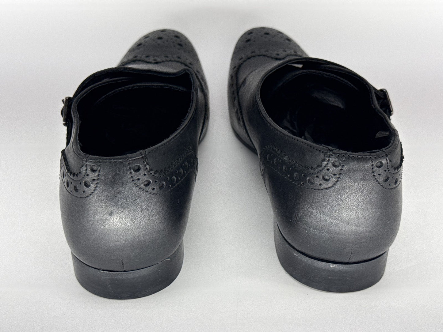 Kurt Geiger 08/15 Oxford Brogue Shoes 43 Mens 44 Black Leather