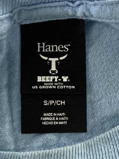 Hanes Shirt Mens Small Blue Wild LA Bear Skyline Graphic T-Shirt Tee California