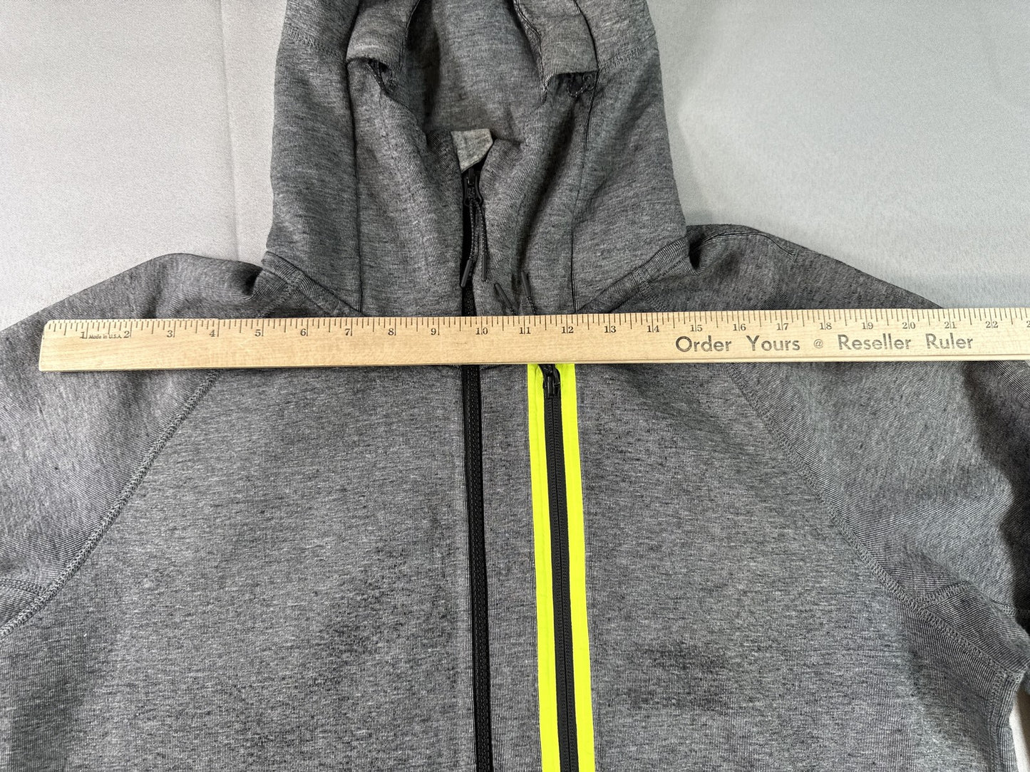 Nike 037 Hoodie L Gray Cotton Pullover Hooded Long Sleeve Regular Fit Men