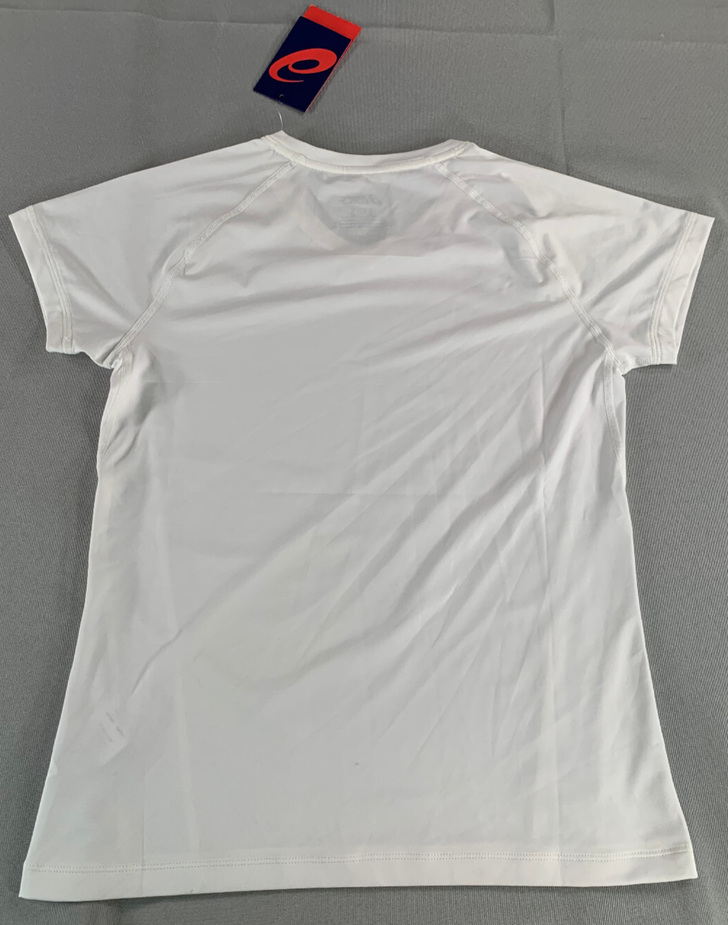 Asics Youth Volleyball Jersey L White Short Sleeve Spin Serve Tee 2054A016 NWT