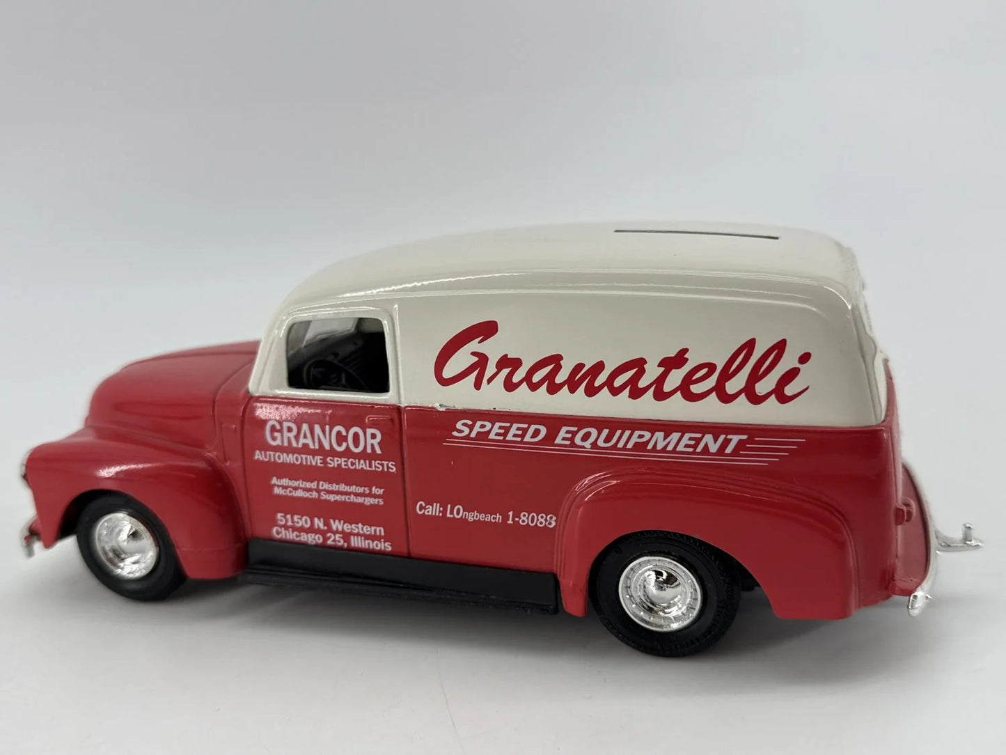 Vintage ERTL 1951 GMC Panel Van Delivery Truck Coin Bank Diecast Collectible