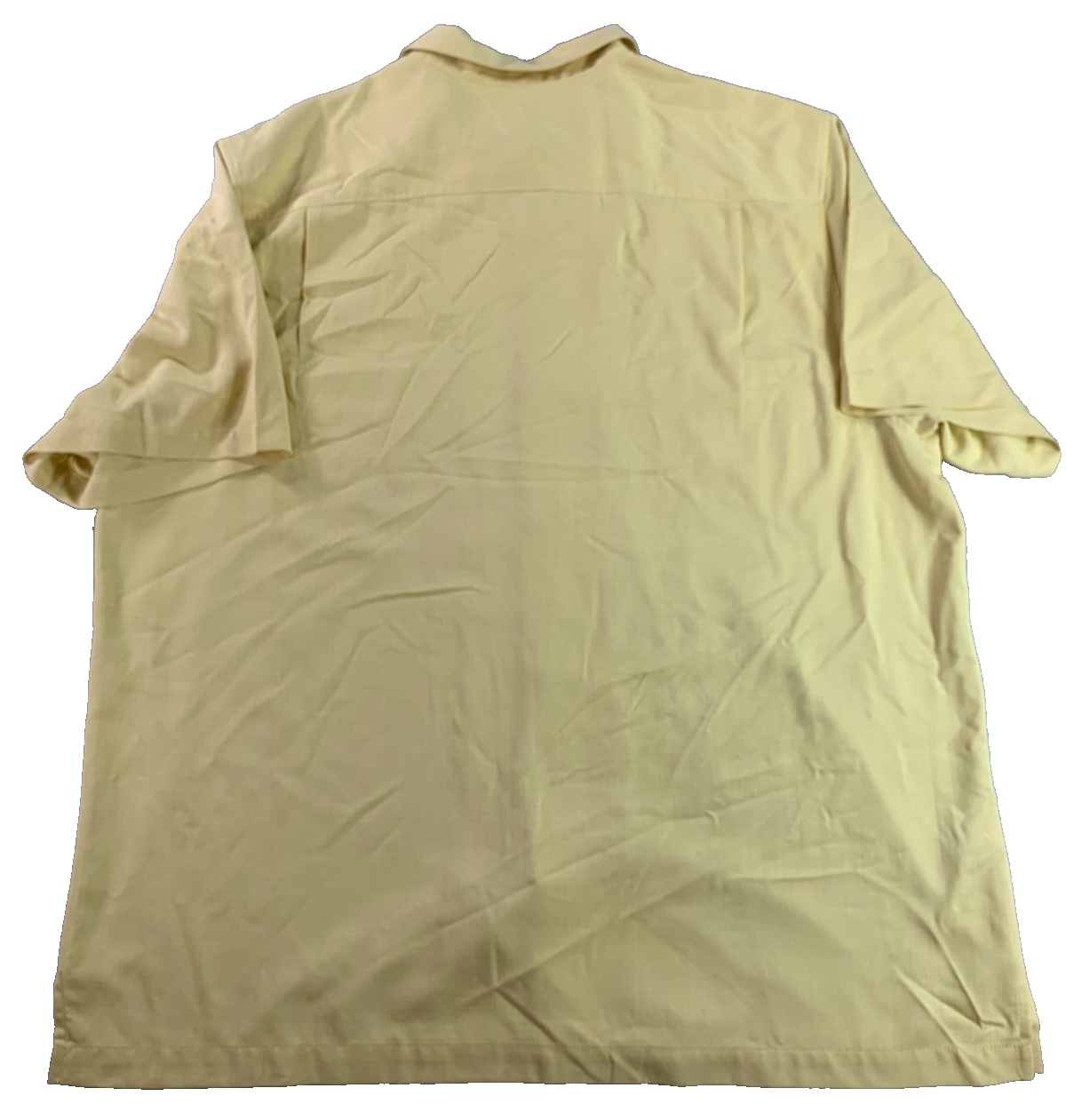 Tommy Bahama IslandZone Mens XXL Yellow Camp Shirt Button Up Short Sleeve Marlin